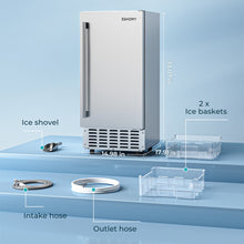 Load image into Gallery viewer, EUHOMY Commercial Under Counter Nugget Ice Maker Machine Includes 2 Bottles of Cleaner - Euhomy