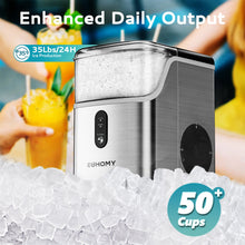 Load image into Gallery viewer, EUHOMY Pebble Ice Maker Machine with 35lbs/24H Soft Ice, Self-Cleaning Includes 2 Bottles of Cleaner - Euhomy
