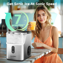 Load image into Gallery viewer, EUHOMY Pebble Ice Maker Machine with 35lbs/24H Soft Ice, Self-Cleaning Includes 2 Bottles of Cleaner - Euhomy