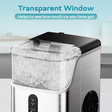 Load image into Gallery viewer, EUHOMY Pebble Ice Maker Machine with 35lbs/24H Soft Ice, Self-Cleaning Includes 2 Bottles of Cleaner - Euhomy