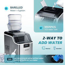 Load image into Gallery viewer, EUHOMY 14&#39;&#39; Cube Ice Compact Ice Maker Selectable Ice Thickness with Water Bucket Includes 2 Bottles of Cleaner - Euhomy