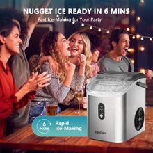 Load image into Gallery viewer, EUHOMY Portable Nugget Ice Maker Countertop Auto-Cleaning Sonic Includes 2 Bottles of Cleaner - Euhomy