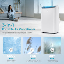 Load image into Gallery viewer, EUHOMY Portable Air Conditioners 14000 Btu3 in 1 Portable Cooling AC with Dehumidifier Fan Modes