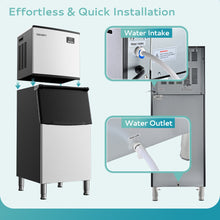 Load image into Gallery viewer, EUHOMY 339/449Lbs/24H Easy Use Commercial Ice Maker Machine Includes 2 Bottles of Cleaner - Euhomy