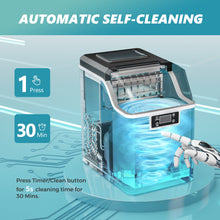 Load image into Gallery viewer, EUHOMY 14&#39;&#39; Cube Ice Compact Ice Maker Selectable Ice Thickness with Water Bucket Includes 2 Bottles of Cleaner - Euhomy
