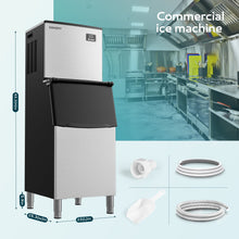 Load image into Gallery viewer, EUHOMY 339/449Lbs/24H Easy Use Commercial Ice Maker Machine Includes 2 Bottles of Cleaner - Euhomy