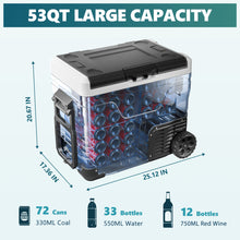 Load image into Gallery viewer, EUHOMY 12 Volt Camp Refrigerator Temperature Control Dual Zone Portable Car Refrigerator - Euhomy