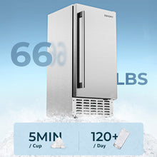 Load image into Gallery viewer, EUHOMY Commercial Under Counter Nugget Ice Maker Machine Includes 2 Bottles of Cleaner - Euhomy