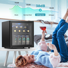 Load image into Gallery viewer, EUHOMY 55 Can Beverage Refrigerator Cooler-Mini Fridge Glass Door (1.3cu.ft) Wine Cooler - Euhomy
