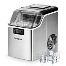 Load image into Gallery viewer, EUHOMY 14&#39;&#39; Cube Ice Compact Ice Maker Selectable Ice Thickness with Water Bucket Includes 2 Bottles of Cleaner - Euhomy