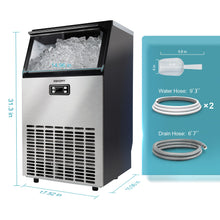 Load image into Gallery viewer, EUHOMY Excellent Storage Container Undercounter Commercial Ice Machine Includes 2 Bottles of Cleaner - Euhomy