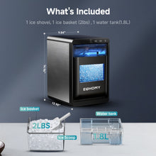 Load image into Gallery viewer, EUHOMY Nugget Ice Maker Countertop, 44Lbs/24H Pebble Ice Maker Machine Includes 2 Bottles of Cleaner - Euhomy